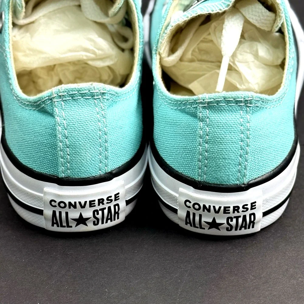 Converse All Star Ox Sneaker Shoe Kid US 12 Aqua Blue Low Top Canvas Lace Up